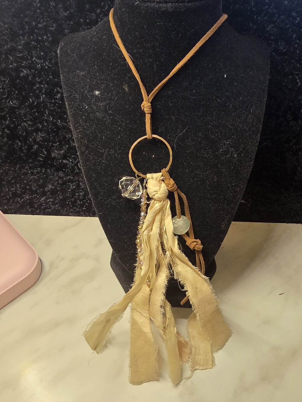 Boho Fringe Pendant Necklace